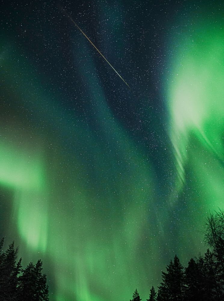 Green northern lights